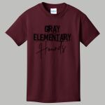 Youth Maroon T-Shirt - Gray Thumbnail