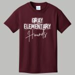 Youth Maroon T-Shirt - Gray Thumbnail