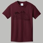 Youth Maroon T-Shirt - Gray Thumbnail