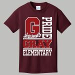 Youth Maroon T-Shirt - Gray Thumbnail
