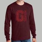 Adult Maroon Long Sleeve Shirt - Gray Thumbnail