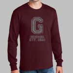 Adult Maroon Long Sleeve Shirt - Gray Thumbnail