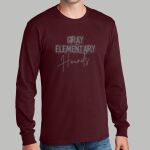Adult Maroon Long Sleeve Shirt - Gray Thumbnail